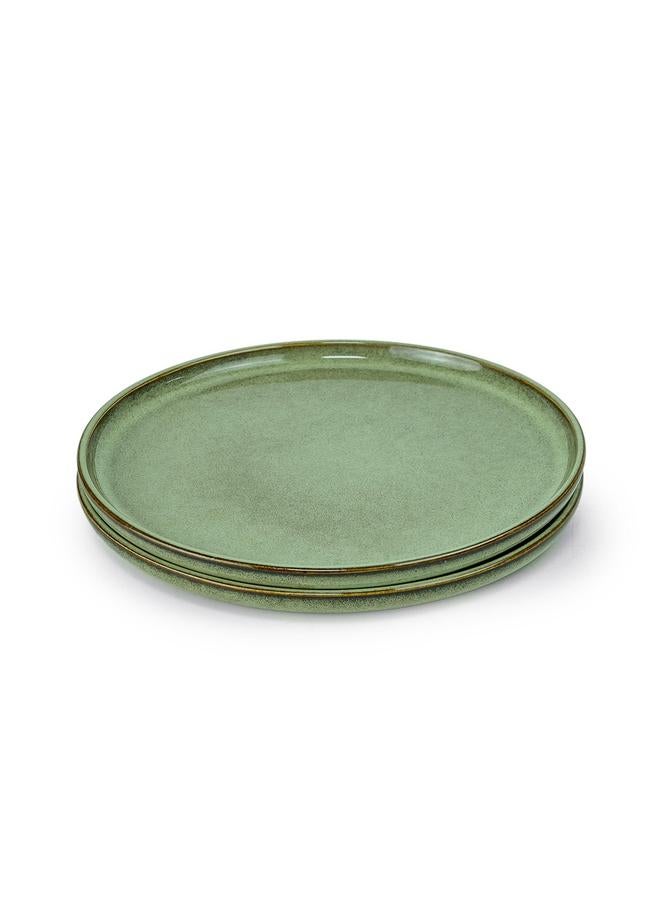 Lara Stoneware Side Plate - 21Cm, Light Green